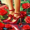 Woman High Heels Diamond Painting