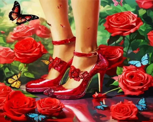 Woman High Heels Diamond Painting