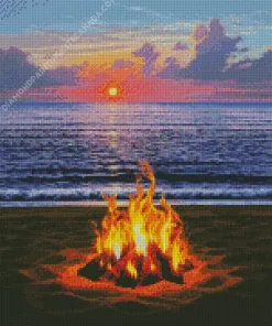 Beach Bonfire Diamond Painting