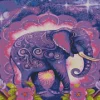 Purple Bohemian Elephant Diamond Painting