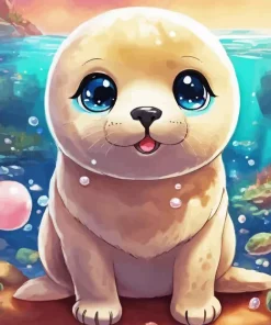 Baby Walrus Diamond Painting