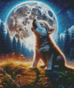 Baby Wolf Diamond Painting