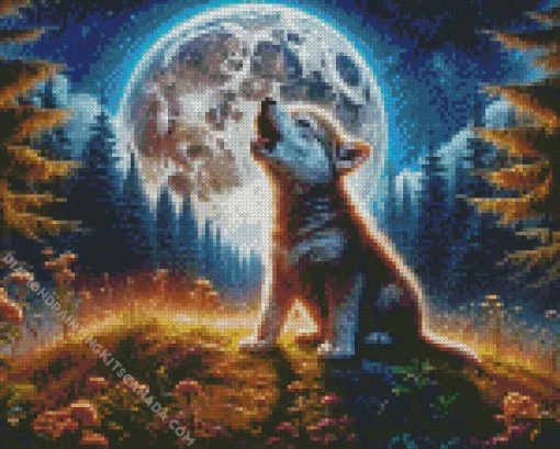 Baby Wolf Diamond Painting