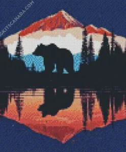 Bear Silhouette Diamond Painting