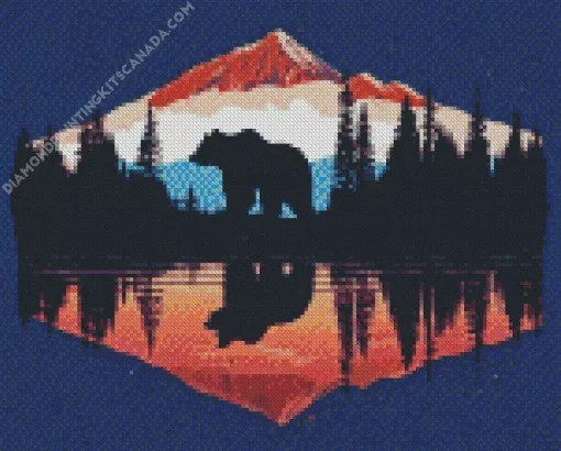 Bear Silhouette Diamond Painting