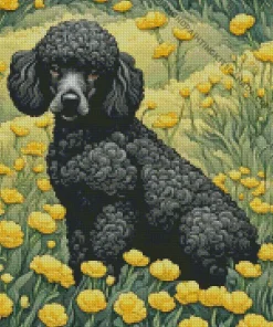 Black Poodle Art Diamond Painting