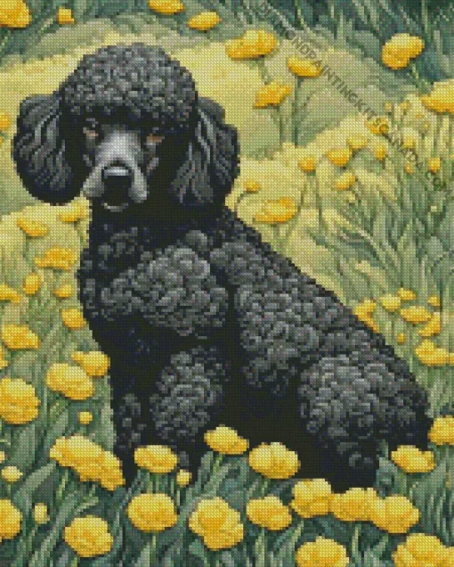 Black Poodle Art Diamond Painting