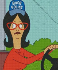 Boob Police Hat Bobs Burgers Diamond Painting