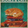 Books And Cats Diamond Painting