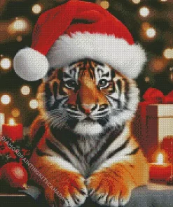 Christmas Tiger Diamond Painting