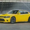 Cool Dodge Charger Hellcat Yellow Diamond Painting