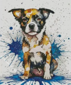 Cool Dog Splatter Diamond Painting