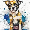 Cool Dog Splatter Diamond Painting