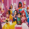 Disney Princesses And Vanellope Art Diamond Painting