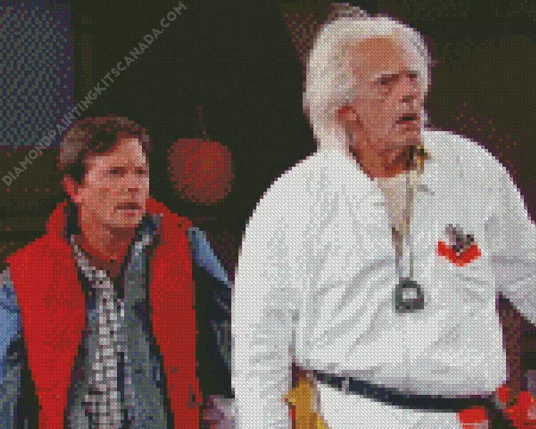 doc and marty mcfly art Diamond By Numbers Doc And Marty Mcfly Art Diamond Painting