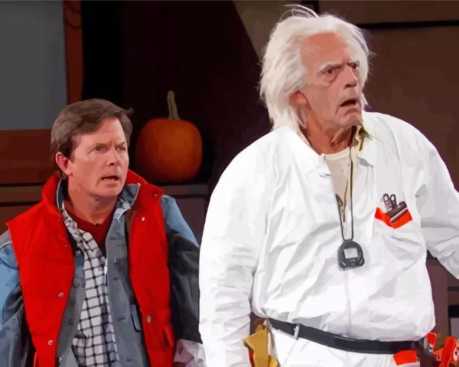 doc and marty mcfly art Diamond Paints Doc And Marty Mcfly Art Diamond Painting