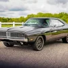 Dodge Charger 69 Black Diamond Painting