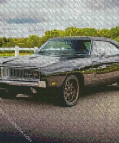 Dodge Charger 69 Black Diamond Painting