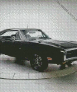 Dodge Charger Black Car Diamond Painting