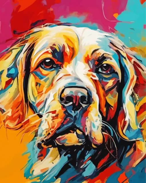 Dog Abstract Art Diamond Painting