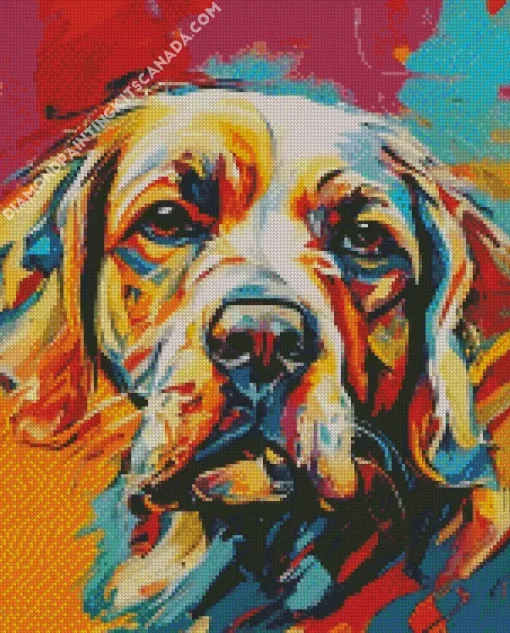 Dog Abstract Art Diamond Painting