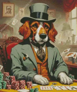 Dog Gambling Diamond Painting