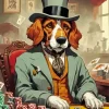 Dog Gambling Diamond Painting