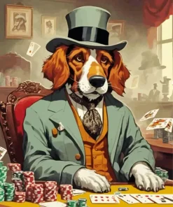 Dog Gambling Diamond Painting