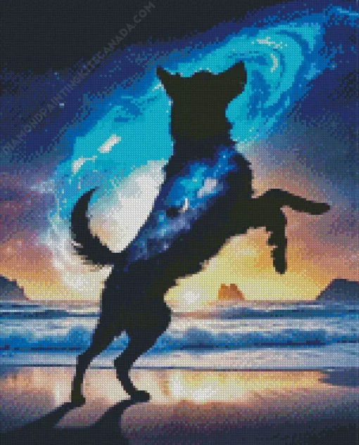 Dog Silhouette Diamond Painting