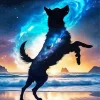 Dog Silhouette Diamond Painting