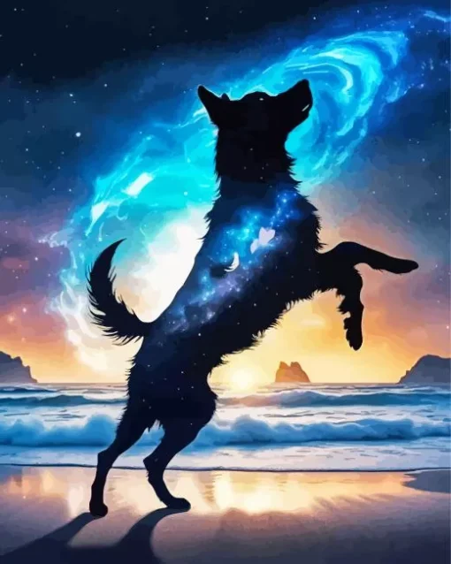 Dog Silhouette Diamond Painting