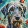 Dog With Butterfly Art Diamond Painting