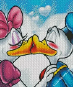 Donald Duck Kissing Art Diamond Painting