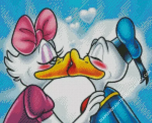 Donald Duck Kissing Art Diamond Painting