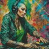 Female Dj Diamond Painting