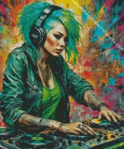 Female Dj Diamond Painting