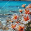 Flowers On The Beach Diamond Painting