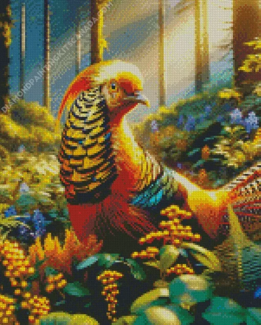 Golden Pheasant Diamond Painting