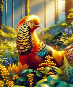 Golden Pheasant Diamond Painting