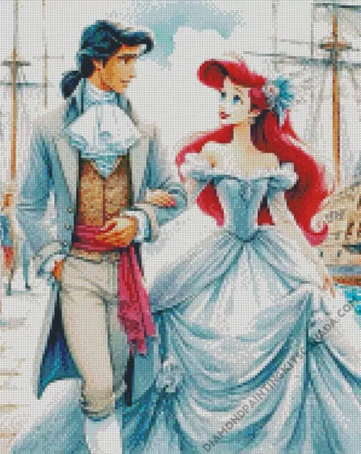 Prince And Ariel Diamond Painting