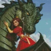 Princess And Dragon Diamond Painting