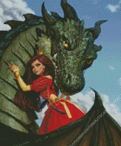 Princess And Dragon Diamond Painting