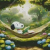 Snoopy Reading Diamond Painting