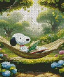 Snoopy Reading Diamond Painting