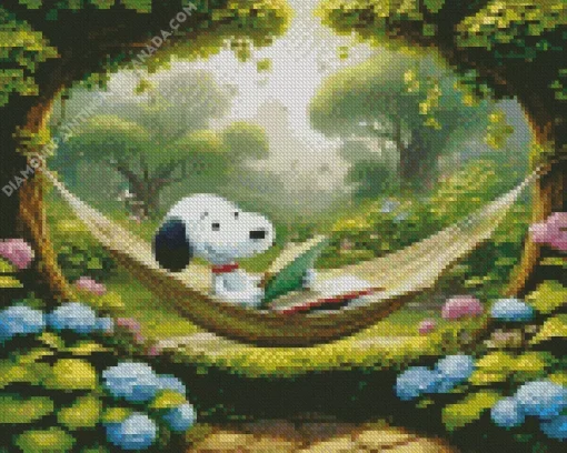 Snoopy Reading Diamond Painting