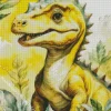 Yellow Dinosaur Diamond Painting