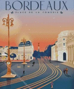 Bordeaux City Poster Diamond Painting