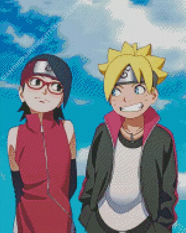 Boruto And Sarada Uchiha Diamond Paintings Boruto And Sarada Uchiha Diamond Painting