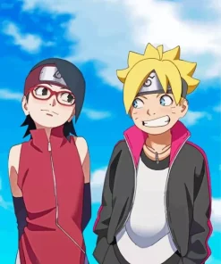 Boruto And Sarada Uchiha Diamond Painting