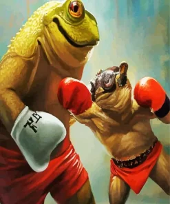 Boxer Frogs Diamond Painting
